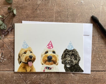 Carte d'anniversaire Labradoodle