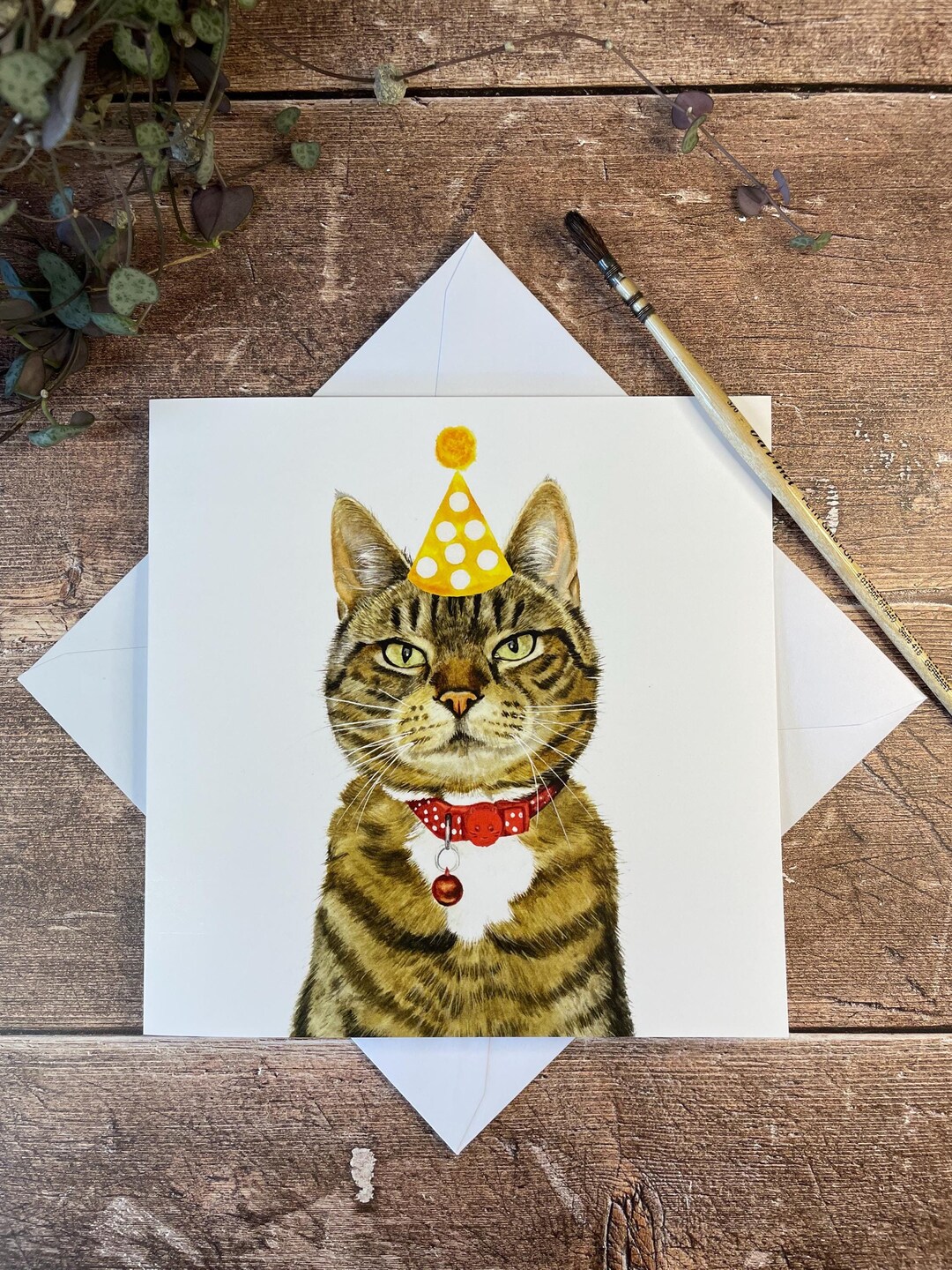 Tabby Cat Birthday Card | Cat Birthday Card - Etsy