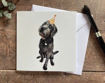 Carte d'anniversaire Labradoodle