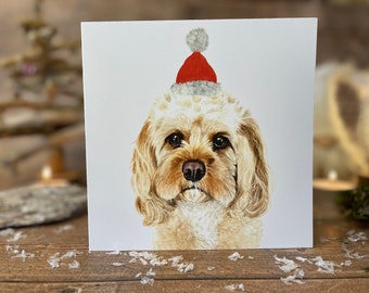 Cavapoo Christmas Card