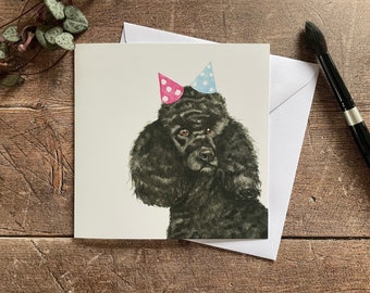 Poodle Birthday Card