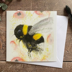 Poppy & Bee Aquarell Karte