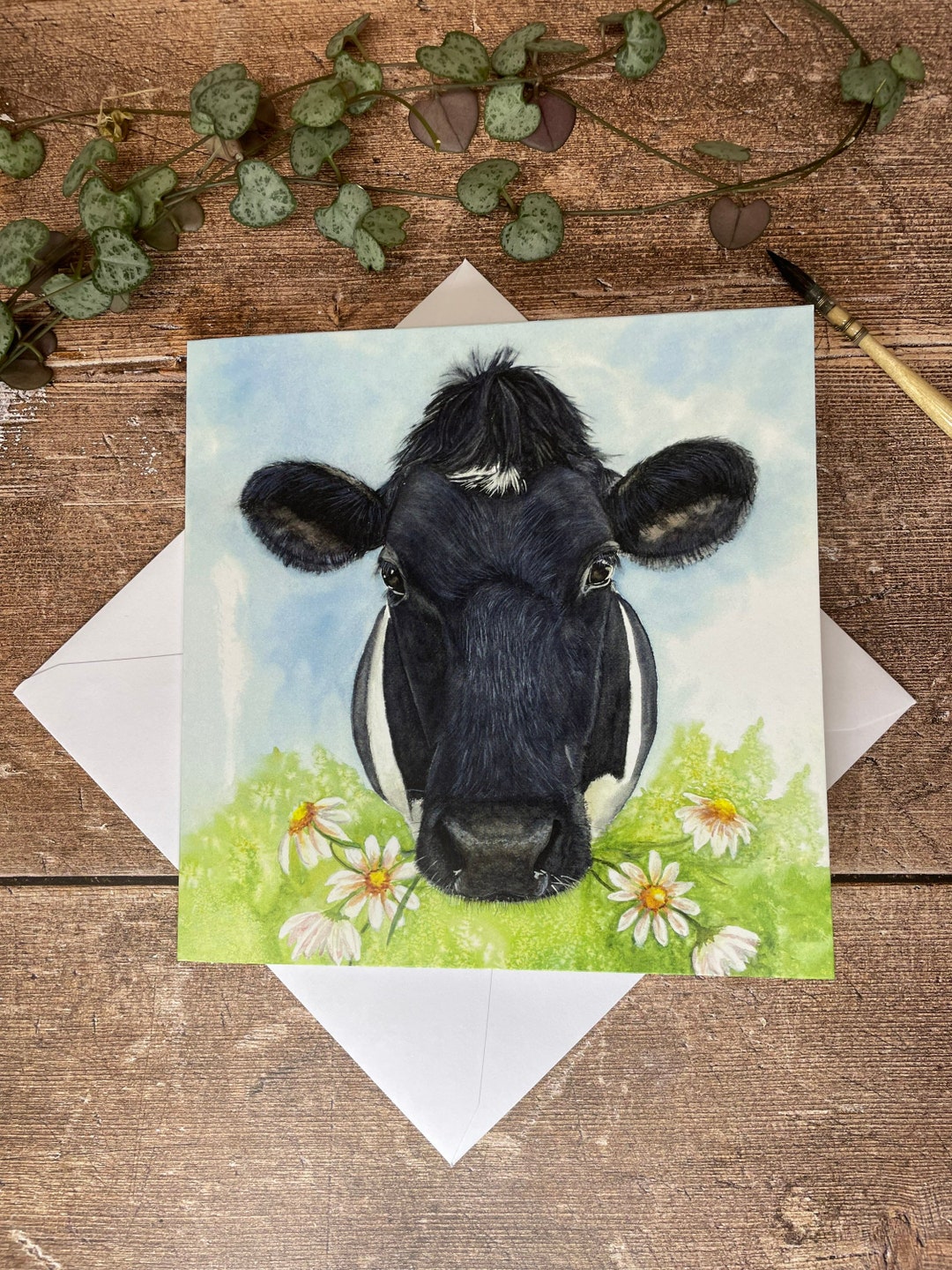 Kuh Geburtstagskarte Kuh Dankeskarte Kuh jeden Anlass Etsy.de