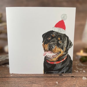 Carte de Noël Rottweiler