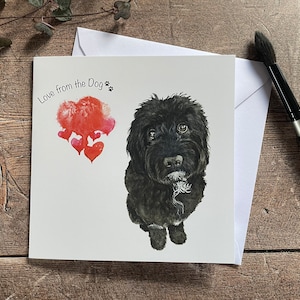 Liefde van de hond kaart | Labradoodle-kaart