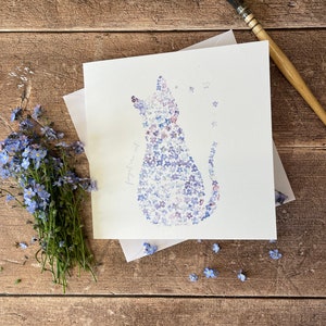 de sympathie de chat | Carte pour les myosotis