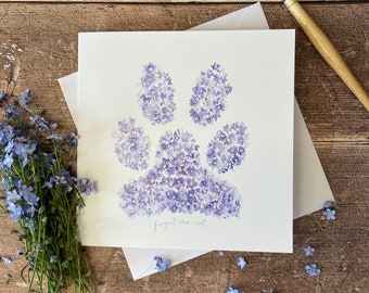 Carte de condoléances pour animal de compagnie ne m'oubliez pas | Carte de sympathie pour animal de compagnie