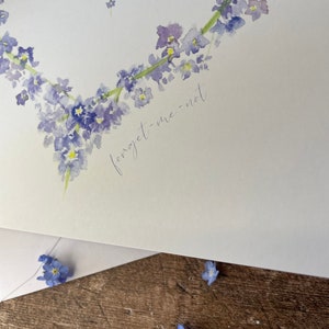 Forget Me Not Condolence Card Sympathy Card image 3