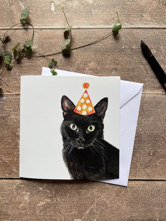 Cat Birthday Card | Black Cat Card