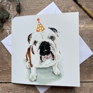 Bulldogge Geburtstagskarte