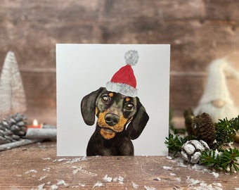 Dachshund Christmas Card