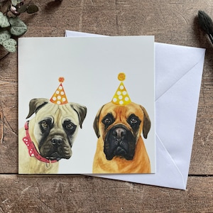 Bullmastiff Geburtstagskarte