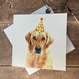 Golden Retriever Geburtstagskarte