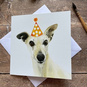 Whippet Geburtstagskarte