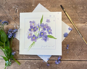 Carte de condoléances ne m'oubliez pas | carte de sympathie | Carte Toute occasion