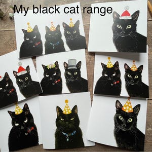 carte d'anniversaire de chat | Carte Chat noir image 3