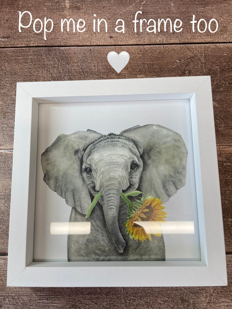 Elephant Card Elephant Thank You Card Elephant Good luck Card Any Occasion Card image 4