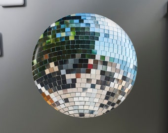 Disco Ball Fridge Magnet Silver Round Refrigerator Office Kitchen Locker Whiteboard Dance Party Favors Decor Supplies Stocking Stuffers