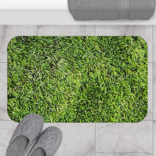 Green Bath Mat Etsy