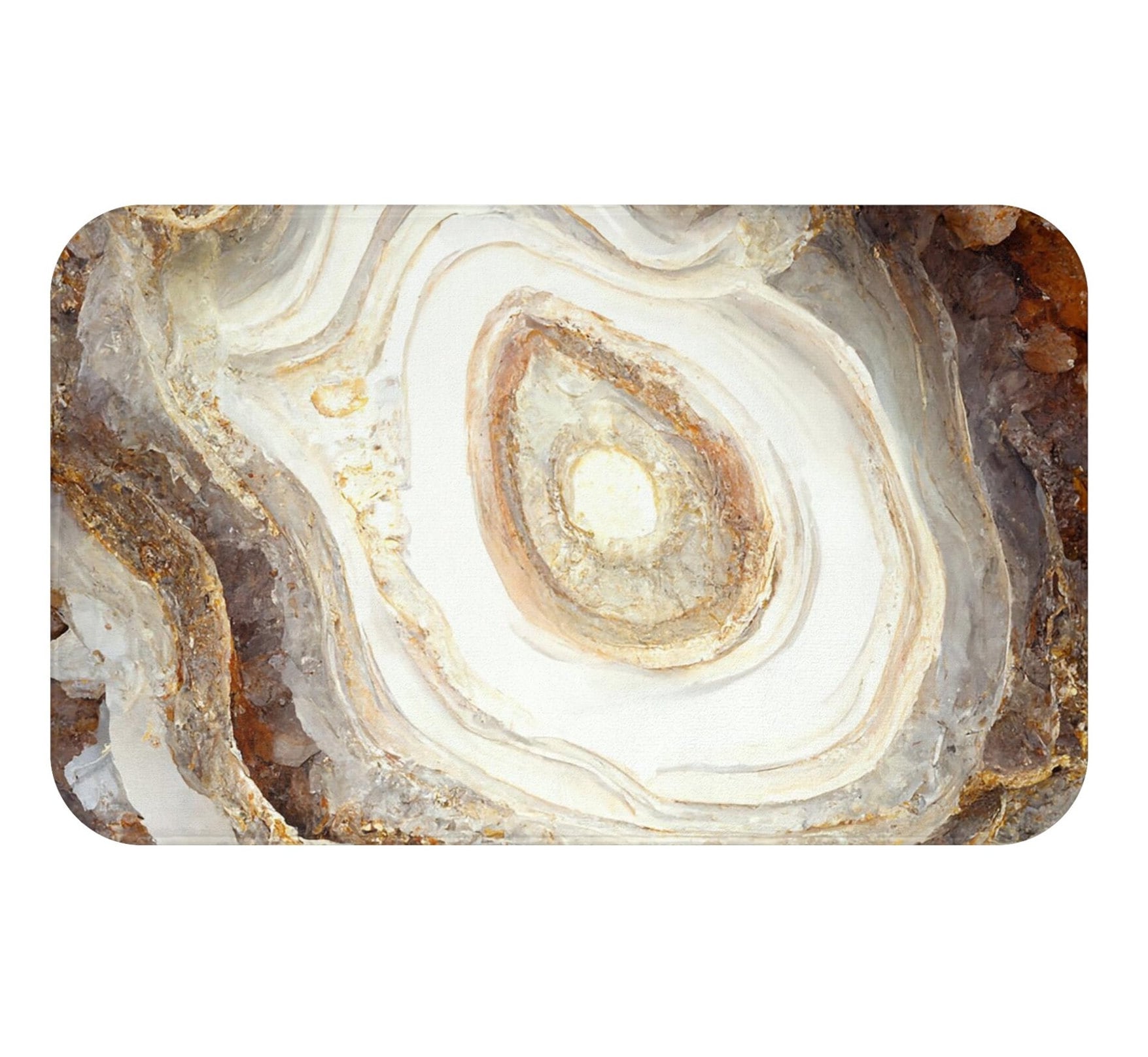 Gold Geode Rug Geode Crystal Bath Mat, Quartz Crystal Bathroom Mat, Unique Artsy Boho ...