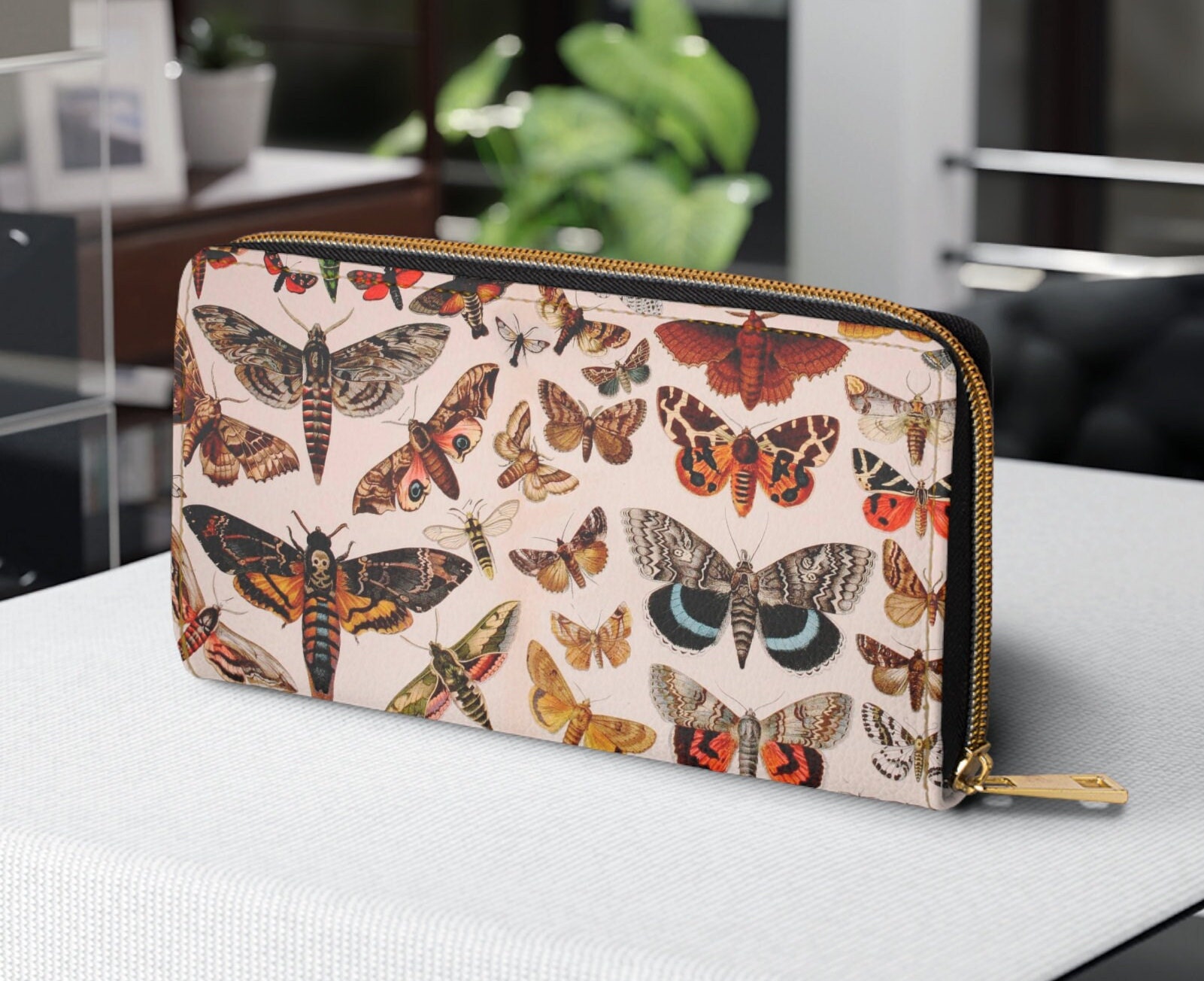 Colorful Flower Carving Painting Coin Purse Vintage Leather Credit Card  Holder Rfid Blocking Card Wallet With Zipper - Bags & Luggage - Temu