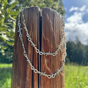 Barbed Wire Necklace | Western Jewelry | Layer Necklace | Punchy | White Oak Rustics