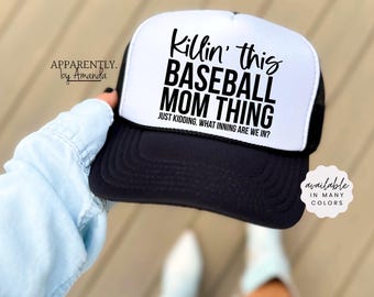 Killin’ This Baseball Mom Thing | Trendy Baseball SnapBack Adjustable Trucker Hat
