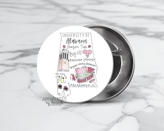 Alabama - Sketch Button/Pin