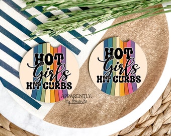 Hot Girls Hit Curbs - Car Coaster Set of 2