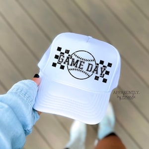 Game Day Checkered Baseball | Trendy Baseball SnapBack Adjustable Trucker Hat