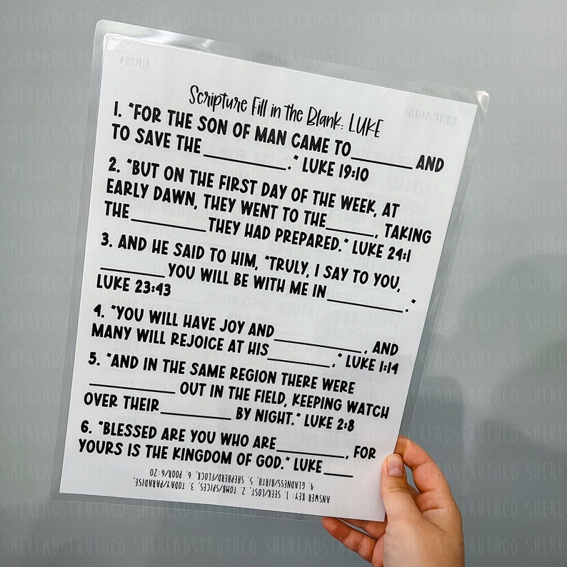 PRINTABLE Matthew Bundle Scripture Fill in the Blank, Scripture ...