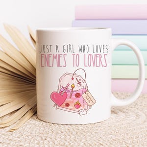 Enemies To Lovers Book Mug, Reading Gift Present, Booktok Reader Gift, Reading Gift, Mug For Readers, Mug For Her, Gift For Women Readers