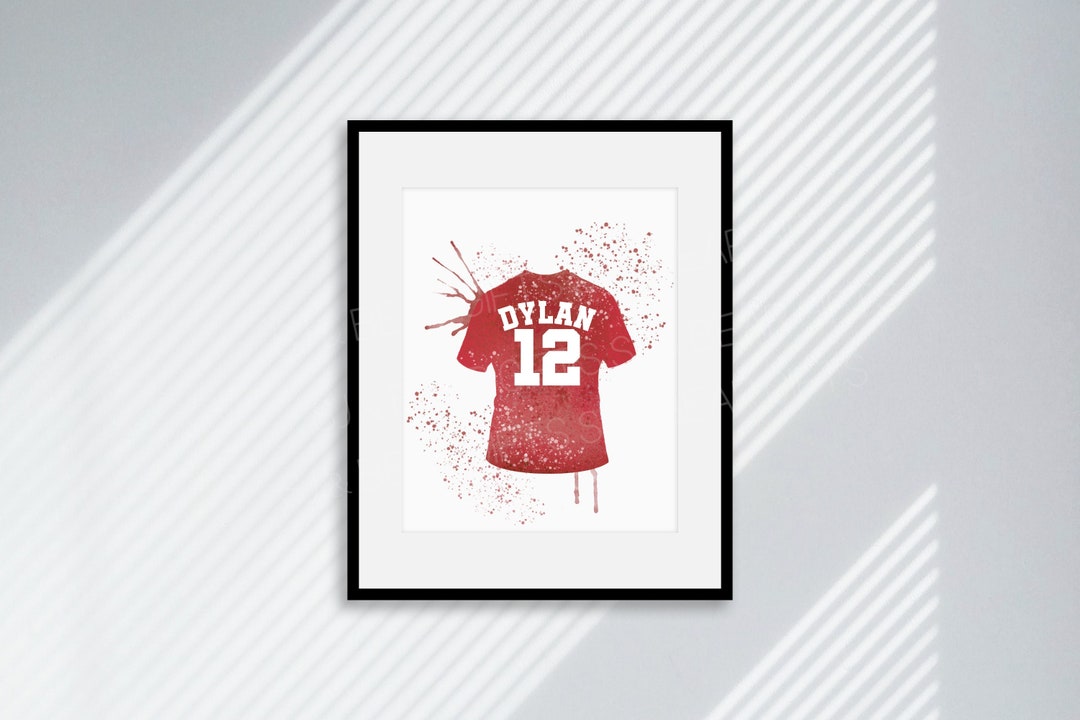 Football Shirt Wall Print Boys Footie Shirt Wall Art Etsy UK