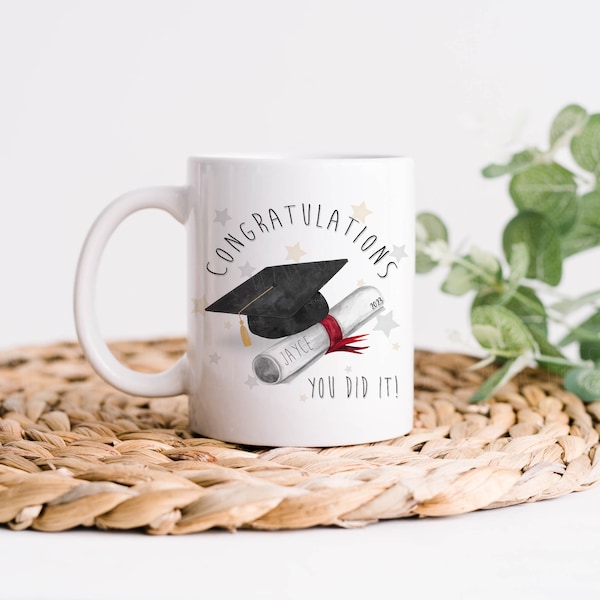 Graduation Ceramic Mug, Congratulations On Your Graduation, Personalised Graduation Gift, Graduation 2023, University Graduation Mug