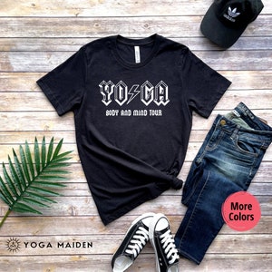 Yoga Body And Mind Tour Unisex Yoga T-Shirt | Yoga Shirt | Meditation Shirt | Fun Yoga Shirt | Gift for Him | Men's Yoga Shirt | Yoga Tee