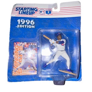 Jahrgang 1996 Kenner Start Lineup Action-Figur von Baseballspieler Sammy Sosa, ihn in seiner Chicago Cubs Uniform