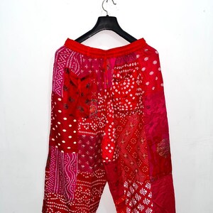 Weiße Hippie Patchwork Haremshose, Frauen Festival Hose, Hippie Boho Yoga Yoga Haremshose Einheitsgröße Harem Yoga Hose Boho Hose