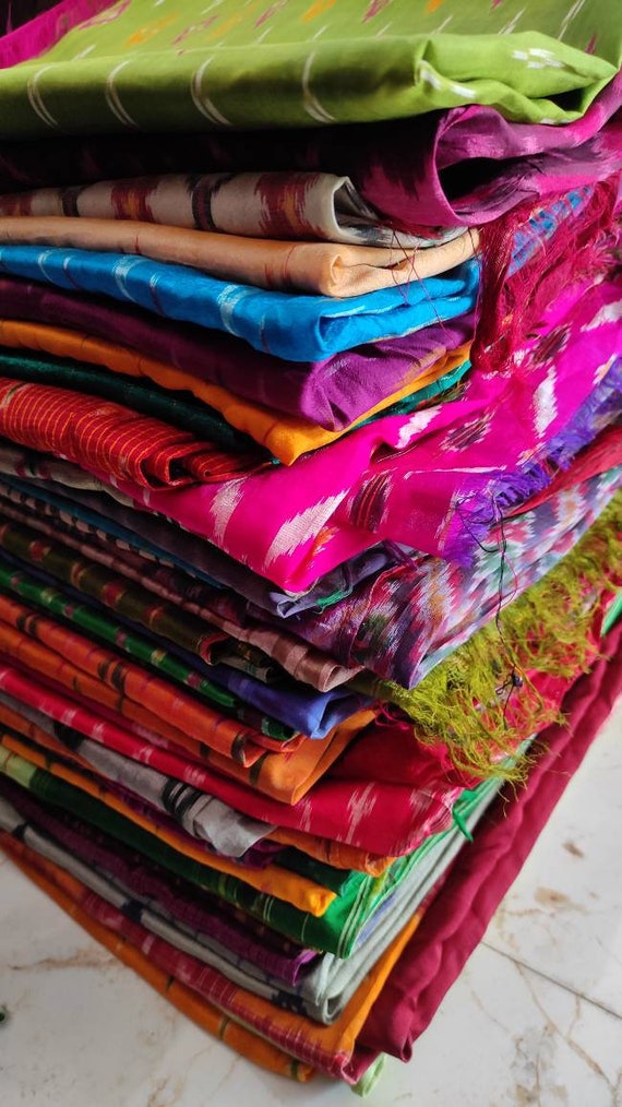 Wholesale Lots Vintage Sari Recycled Sari Art Silk Indian Sari Women Sari  Vintage Sari Fabric Used Sari Used Saree Sari Silk Fabric Fabric -   Finland