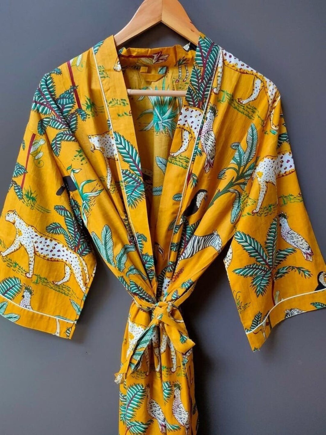 FRIDA KHALO Kimono Robe for Women / Cotton Kimono Bathrobe / Etsy