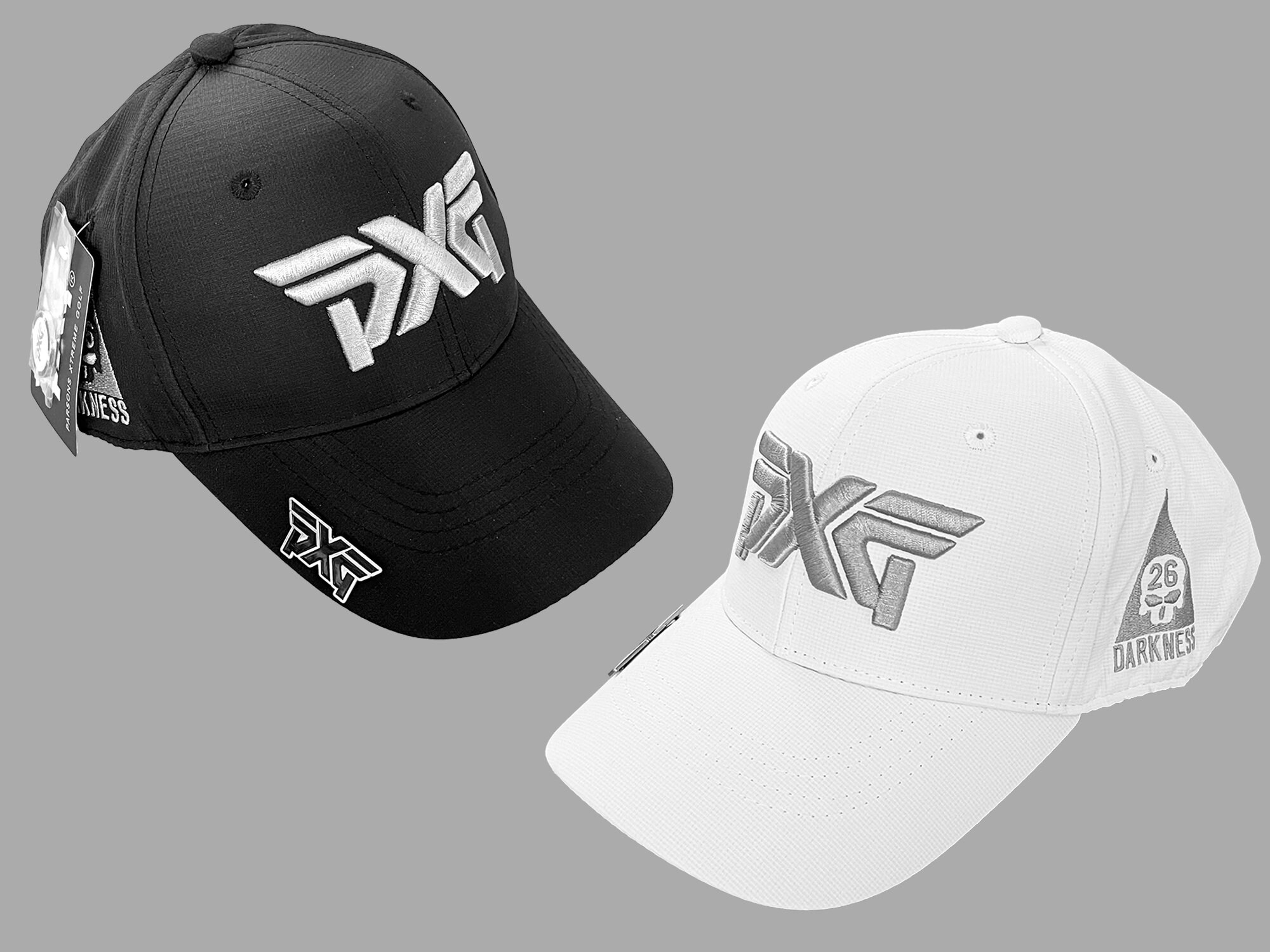 PXG Darkness Skull 26 Design Adjustable Unisize Golf Hat One Size Fits Most Sports Cap Plus A Bonus Ball Marker
