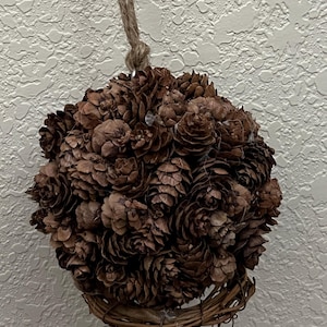 POTPOURRI HERBAL BALL Ornament Pinecone vanilla / cinnamon scent
