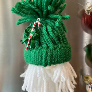 CHRISTMAS GREEN GNOME Refrigerator Magnet