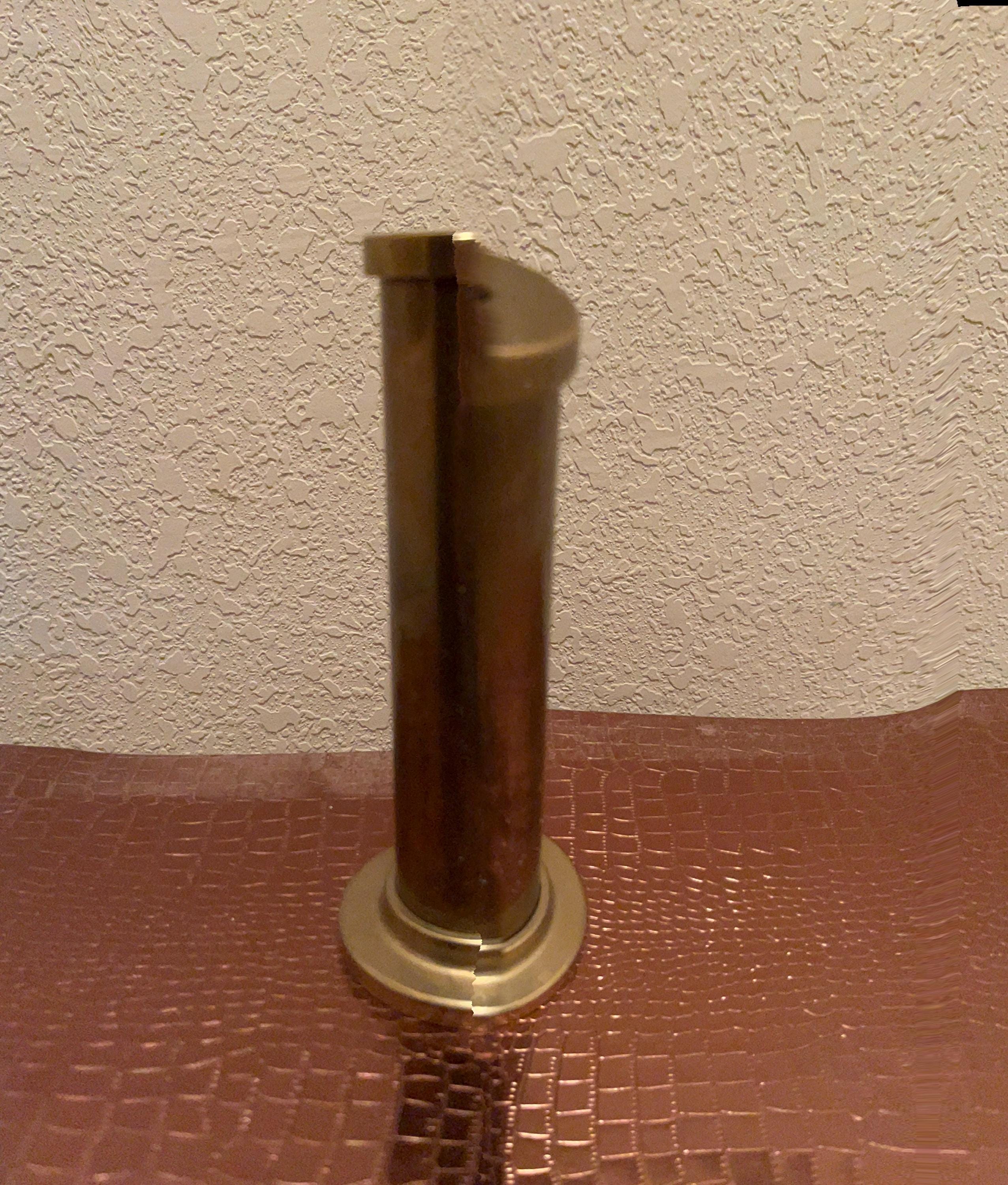ANTIQUE BRASS KALEIDOSCOPE 8 Inch Natural Patina