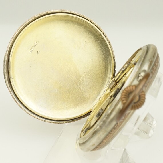 Working Solid Silver SWISS Pocket Watch Men's no … - image 8