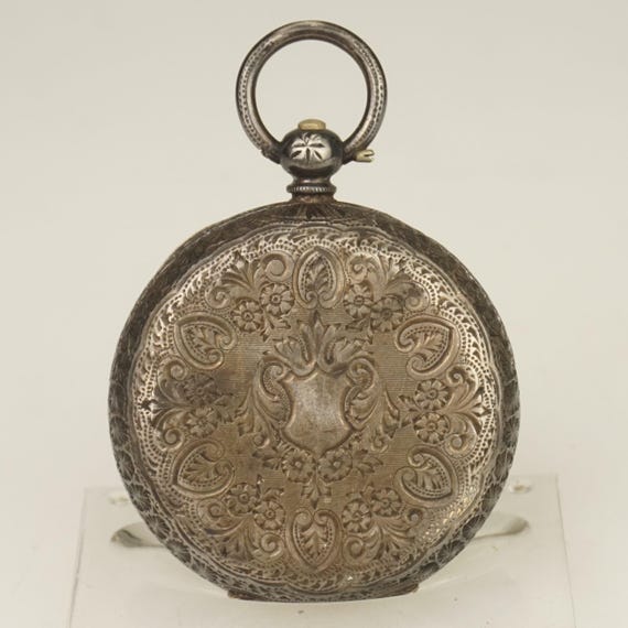 Working! Key-wind Solid Silver Pocket Watch Antiq… - image 2