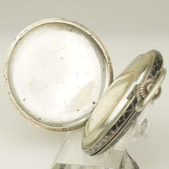 Working ZENITH Solid Silver SWISS Fullhunter Pock… - image 7