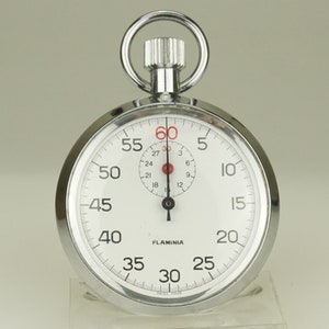 Travail FLAMINIA Swiss Made Stop Pocket Watch Homme sans fusée duplex chronomètre montre-bracelet antique répéteur chronographe RAR