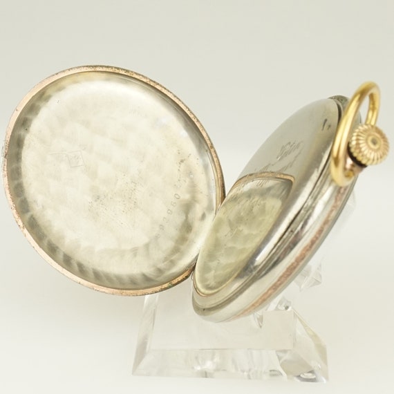 Working ZENTRA Pocket Watch Men's no fusee duplex chr… Gem