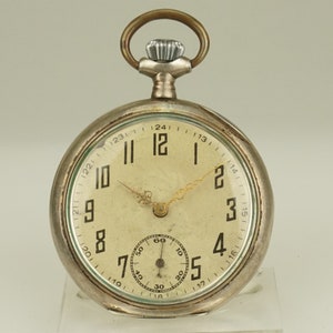 Working ZUVERLAESSIG Solid Silver Swiss Made Pocket Watch Men&#39;s no fusee duplex chronometer wristwatch antique repeater chronograph RAR