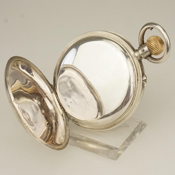 Working High-Grade CHRONOGRAPH Solid Silver Pocke… - image 5